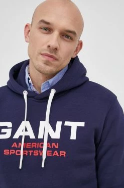 Ανδρικά Χωρίς φερμουάρ Μπλούζα Gant χρώμα: ναυτικό μπλε -Ρούχα Εκπτώσεις unnamed file 888