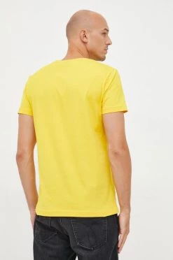 Ανδρικά Μπλουζάκια Βαμβακερό μπλουζάκι Gant κίτρινο -Ρούχα Εκπτώσεις unnamed file 935