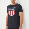 Ανδρικά Μπλουζάκια Βαμβακερό μπλουζάκι Gant μαύρο